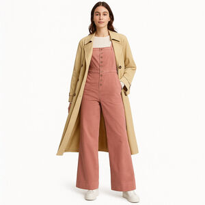 Anthropologie Pilcro & The Letterpress Blush Pink Wide-Leg Jumpsuit